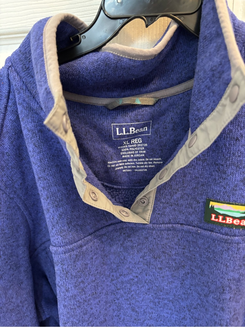 LLBean women’s XL quarter snap